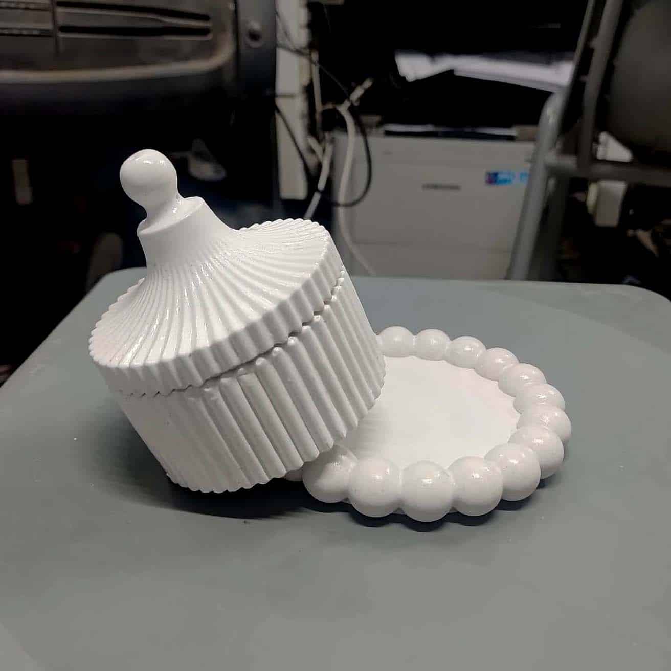 1 Jewellery Box + 1 Gypsum Tray, jar, home decor, candle holder, Natural Strength