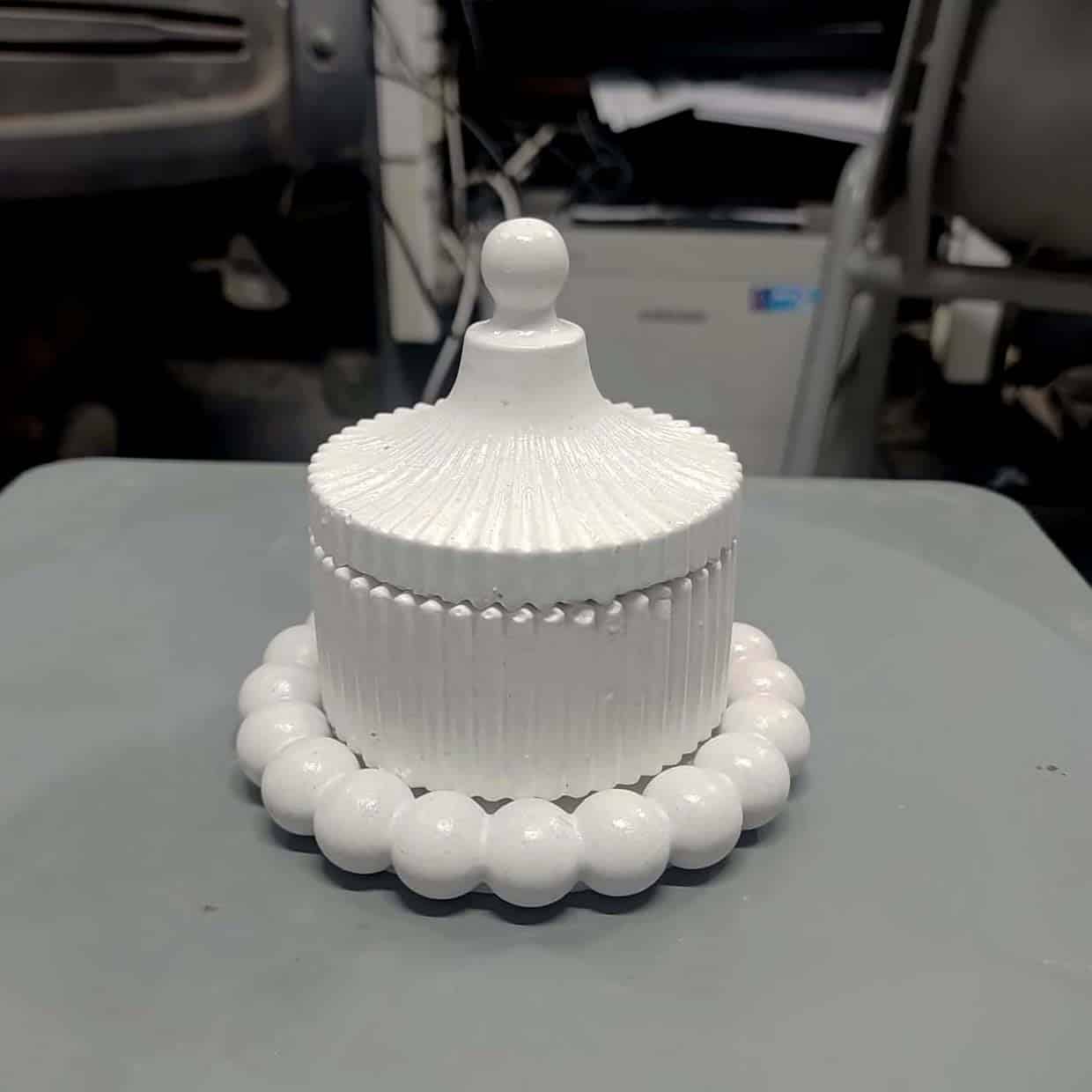 1 Jewellery Box + 1 Gypsum Tray, jar, home decor, candle holder, Natural Strength - Image 2